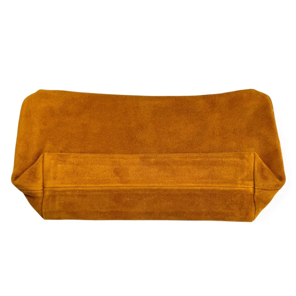 Streets Ahead Vesta‎ Foldover Clutch NWT Anthropologie $382 Tan Suede Cognac